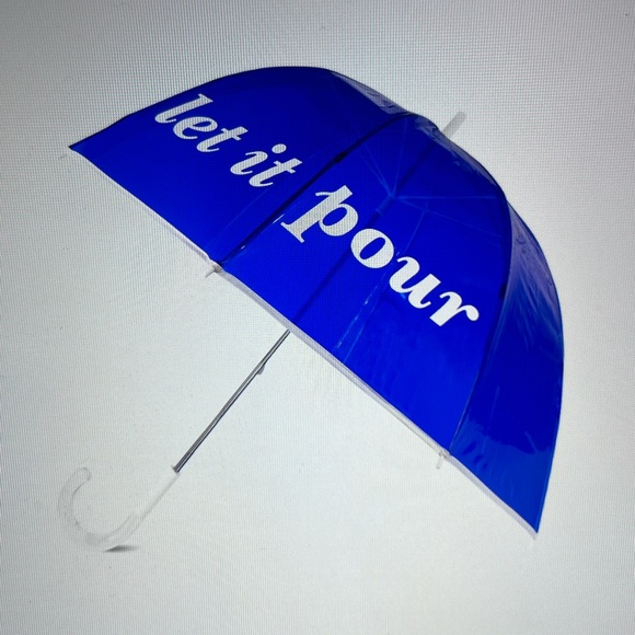☔️💧☔️ KATE SPADE “LET IT POUR “CLEAR UMBRELLA ☔️💧☔️ NWT ☔️💧☔️ - Picture 4 of 16